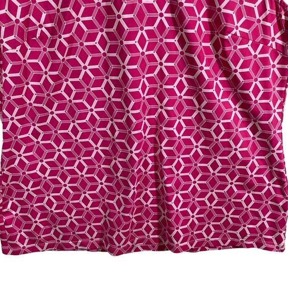 J. McLaughlin Pink White Sleeveless Polo Top - Picture 3 of 11